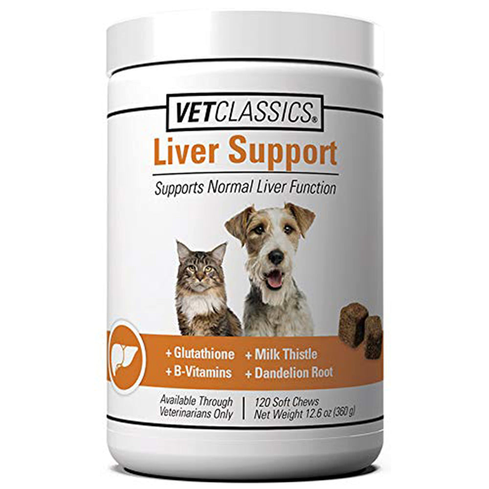 Vet Classics Liver Support soft chews jar supports healthy liver function