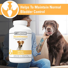 Vet Classics phytoestrogens botanicals closeup highlights natural ingredients for bladder balance.