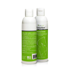 Front label of Vet One dog allergy shampoo shows vet-formulated care