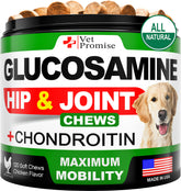 Vet Promise glucosamine for dogs bottle demonstrates joint support