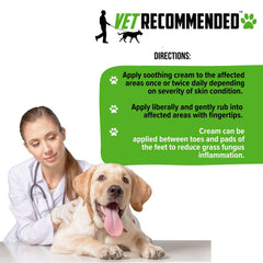 Vet Recommended hot-spots care image showing quick soothing for itchy skin