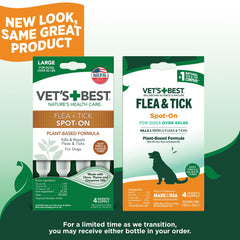 Vet's Best dropper applying along the dog's spine for precise application.