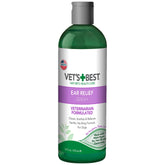 Vet's Best Ear Relief Wash bottle front view for easy dog ear care.