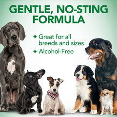 Ingredients include witch hazel and chamomile for gentle cleansing in Vet's Best Ear Relief Wash.