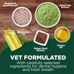 Texture detail of Vet's Best finger dental wipe for gentle cleaning.