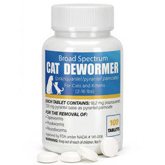 VetaCare dewormer bottle front showing packaging for easy at-home parasite management.