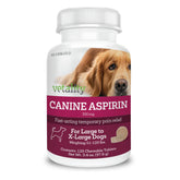 Vetality Canine Aspirin bottle front shows fast relief for dog discomfort