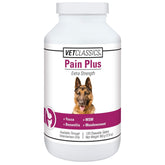 Vet Classics Pain Plus Extra Strength dog chews bottle for daily comfort and activity.
