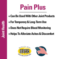 Vet Classics Pain Plus Extra Strength ingredient-list features yucca and boswellia for comfort.