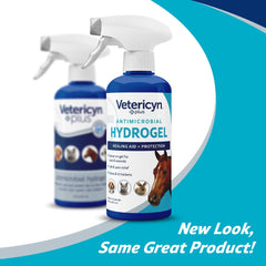 Close-up of Vetericyn Plus spray used on skin irritations for relief