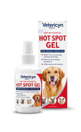 Vetericyn Plus Dog Hot Spot Gel bottle for fast itch relief and soothing skin care.