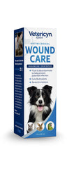 Vetericyn Plus Dog Wound Care Spray application image shows quick soothing use on scratches.