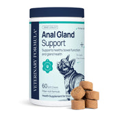 Veterinary Formula Anal Gland Support packaging shows pork chews for daily digestive comfort.