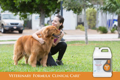 Veterinary Formula Clinical Care label closeup shows a balanced formula