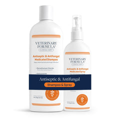 Veterinary Formula Clinical Care shampoo bottle front view for simple bath routine