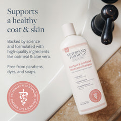 Oatmeal and Aloe Vera ingredients support moisture and calm irritated skin.