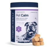 Veterinary Formula Pet Calm bottle pour shows easy daily dosing for a calmer dog.