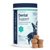 Veterinary Formula Smart Vitality Dental Chews bottle shown for daily dog care benefits