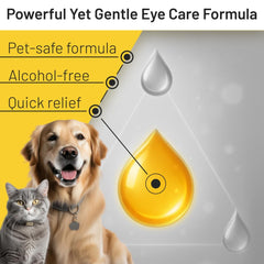 Veterra Eye Health bottle label provides usage guidance.