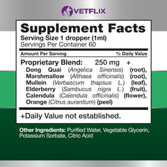 Vetflix Cough Relief droppers ready for precise pet dosing at home