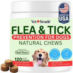 VetGrade beef-flavored chew for dogs offering easy daily protection.