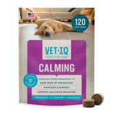 VETIQ Calming Chews for dogs on kitchen counter supporting relaxed daily routines.