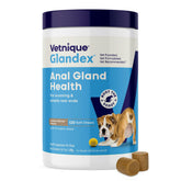 Vetnique Glandex packaging with label highlighting digestive support