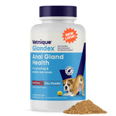 Vetnique Glandex powder bottle front for easy dosing.