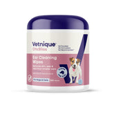 Vetnique Oticbliss ear wipes box front for easy odor and wax removal.