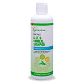 Vetoquinol Aloe Oatmeal shampoo bottle pour for gentle cleansing of pets