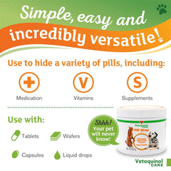 Vetoquinol Pill Wrap Masking Ingredients hides pill smell with natural flavors.
