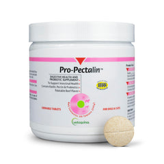 Vetoquinol Pro-Pectalin bottle closeup showing digestive support for pets