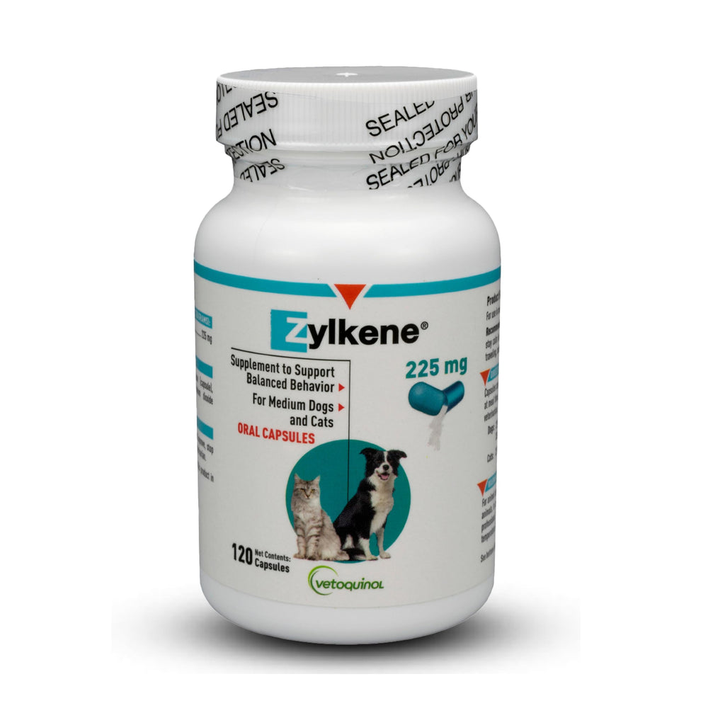Vetoquinol Zylkene packaging signaling daily calming support for dogs