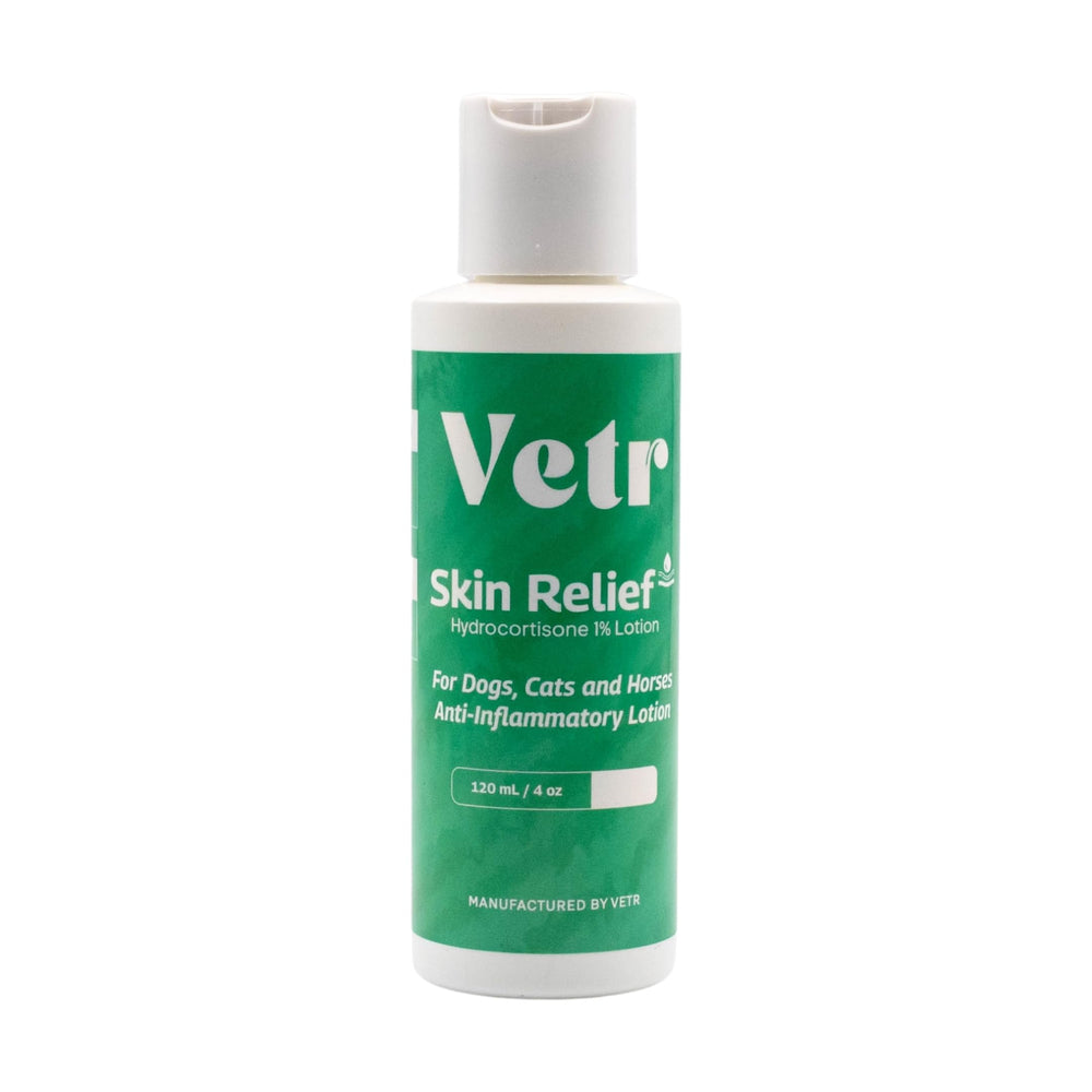 Vetr Skin Relief gel tube 4oz for at-home canine skin comfort and convenience.