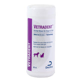 Vetradent dental wipes 60-count pack for convenient at-home dental care.