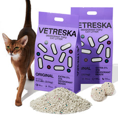 VETRESKA tofu cat litter packaging in vacuum bags for secure storage
