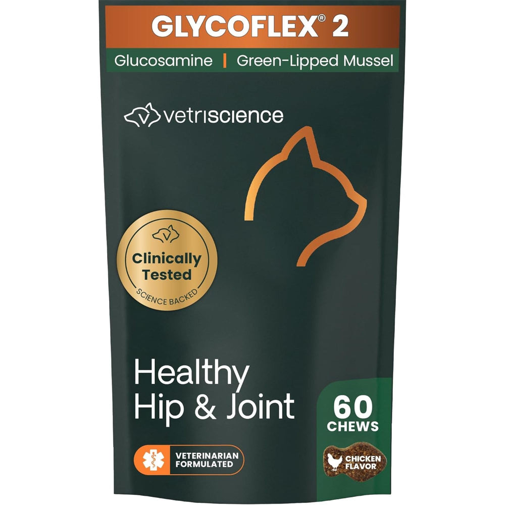 VetriScience Healthy Hip & Joint cat chews in bottle support mobility and daily activity