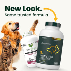 VetriScience Omega Healthy Skin capsules offer easy daily supplementation