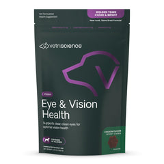 VetriScience Eye & Vision Health chews bottle for daily eye support.