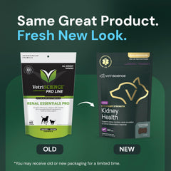 VetriScience Kidney Health Chews packaging highlights kidney wellness ingredients