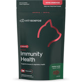 VetriScience Lysine Immunity Health bottle on counter for cat immune support