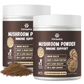 Vetriuntrix Turkey Tail bottle with 10 mushroom blend for dog health.