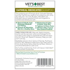Vet's Best dog shampoo foam close-up signaling dandruff and itch relief.
