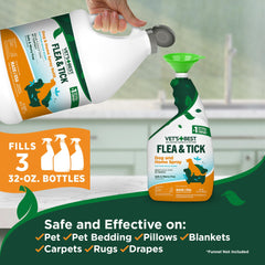 Vets Best plant-powered formula targets fleas and ticks for dogs.