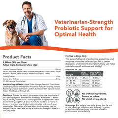 VetSmart Formulas pumpkin powder visual emphasizing fiber and immune support for dogs.