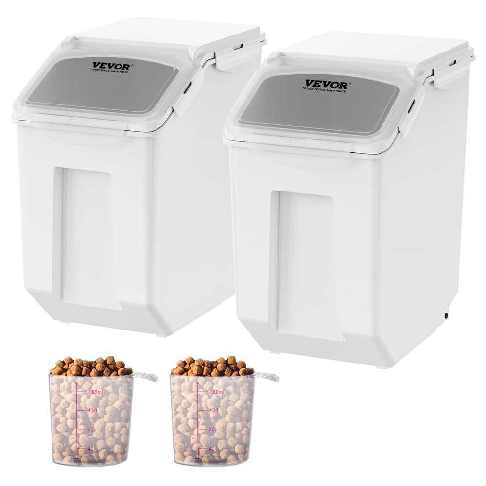 VEVOR 2 x 15L dispenser bin with airtight lid keeps contents fresh and organized