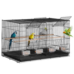 VEVOR 30-inch flight bird cage front view shows spacious habitat for multiple small birds.