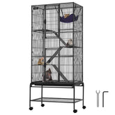VEVOR 69-inch rolling ferret cage with spacious living area for multiple small pets.