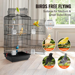 VEVOR cage includes a swing for enrichment and exercise.