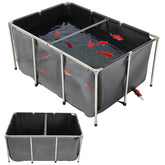 VEVOR Canvas Fish Pond exterior view highlights sturdy build for outdoor use.